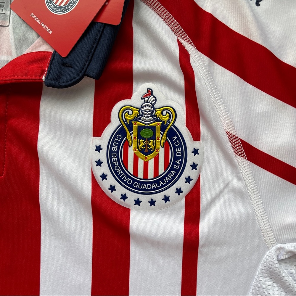PUMA CHIVAS HOME SHIRT MENS FUTBOL SOCCER JERSEY GUADALAJARA SIZE SMALL RED WHIT - Picture 3 of 10
